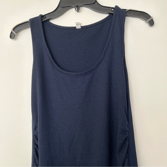 Ribbed Tank Dress in Navy Blue - Picture 7 of 11